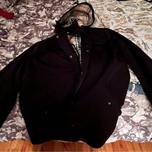 Women's Black Hooded Rain Jacket